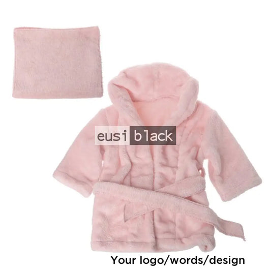 0-12 months infant bathrobe Baby pink