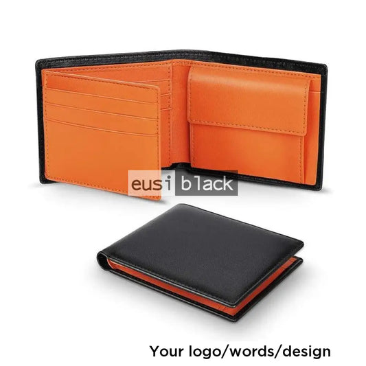 3 panel leather wallet Brown