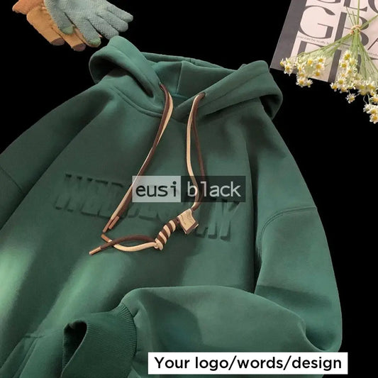 3D Letters customized hoodie Green / S