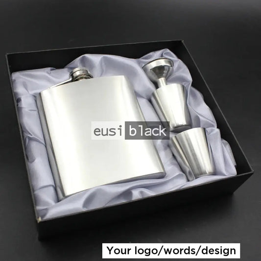 4 Piece stainless hip flask set