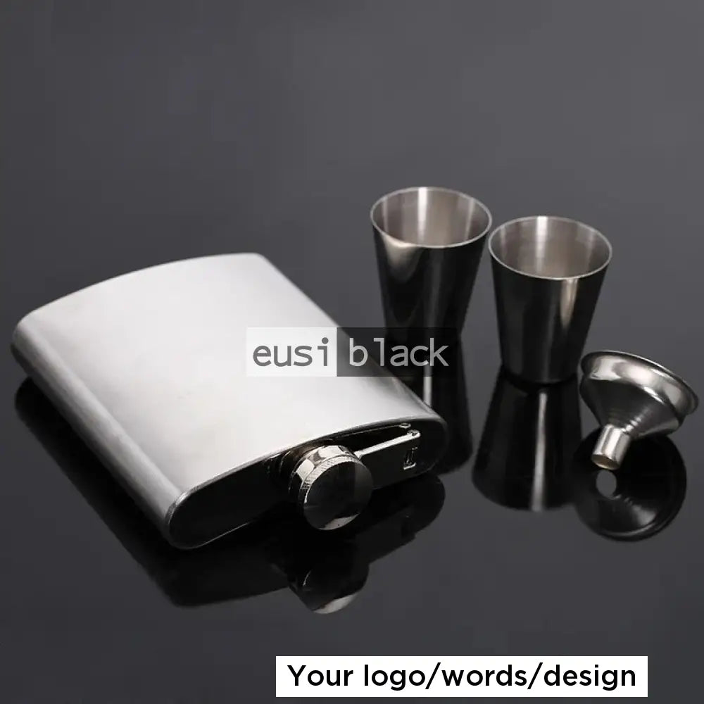 4 Piece stainless hip flask set
