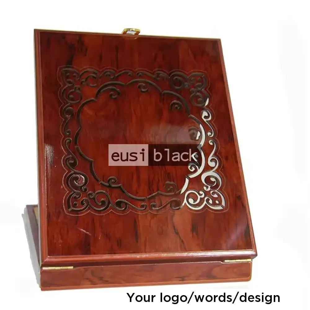 Wooden Plaque In Patterned Case