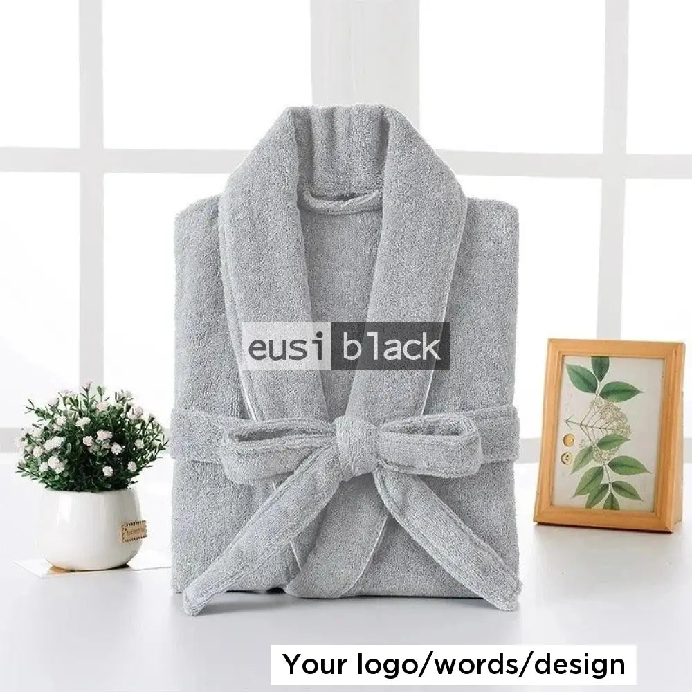 Bathrobe Set For Couples Light Grey