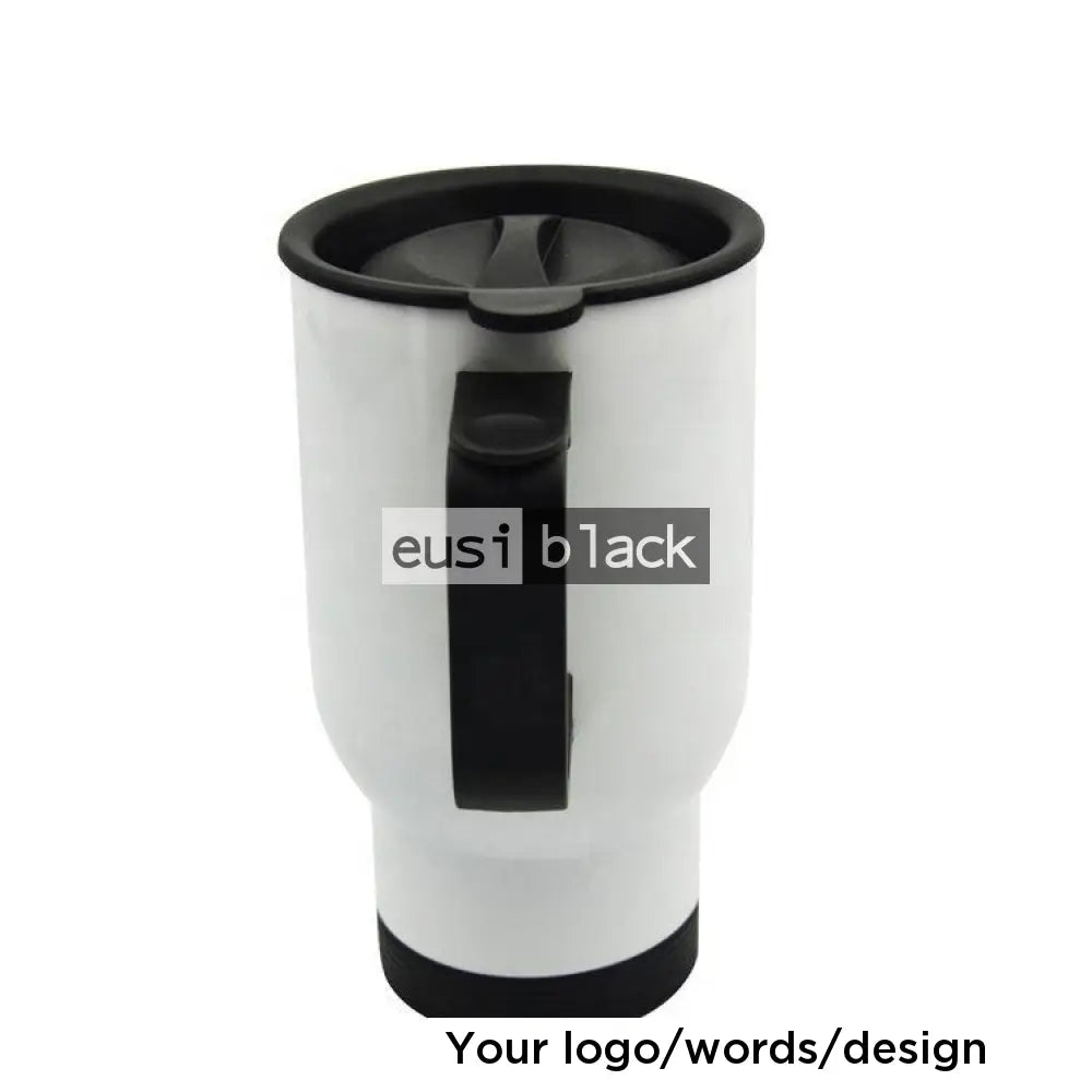 Black handle thermal mug