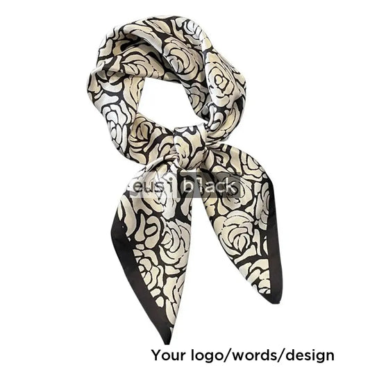 Camellia silk scarf