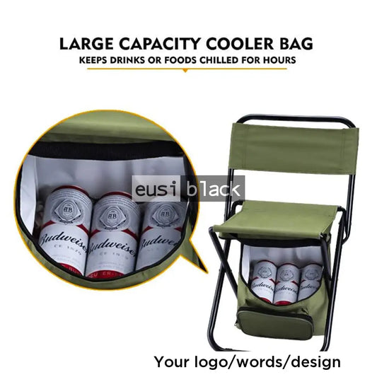 Camping chair with cooler compartment