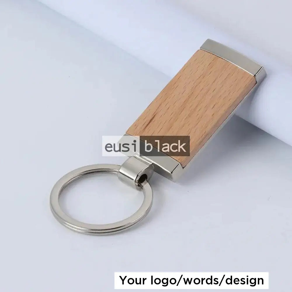 Center block wooden key chain Recangle