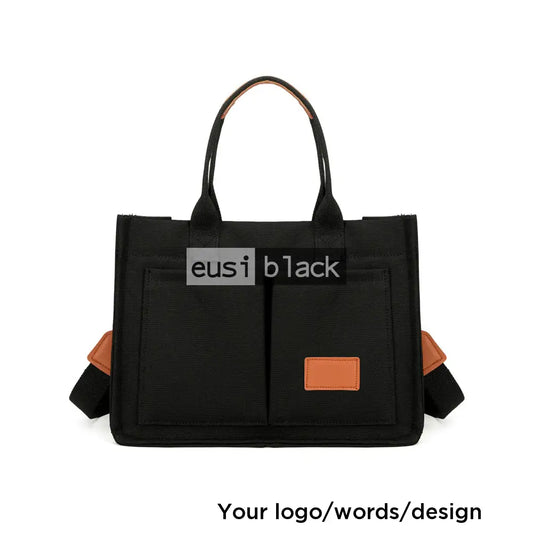 Classy full canvas tote bag - Black