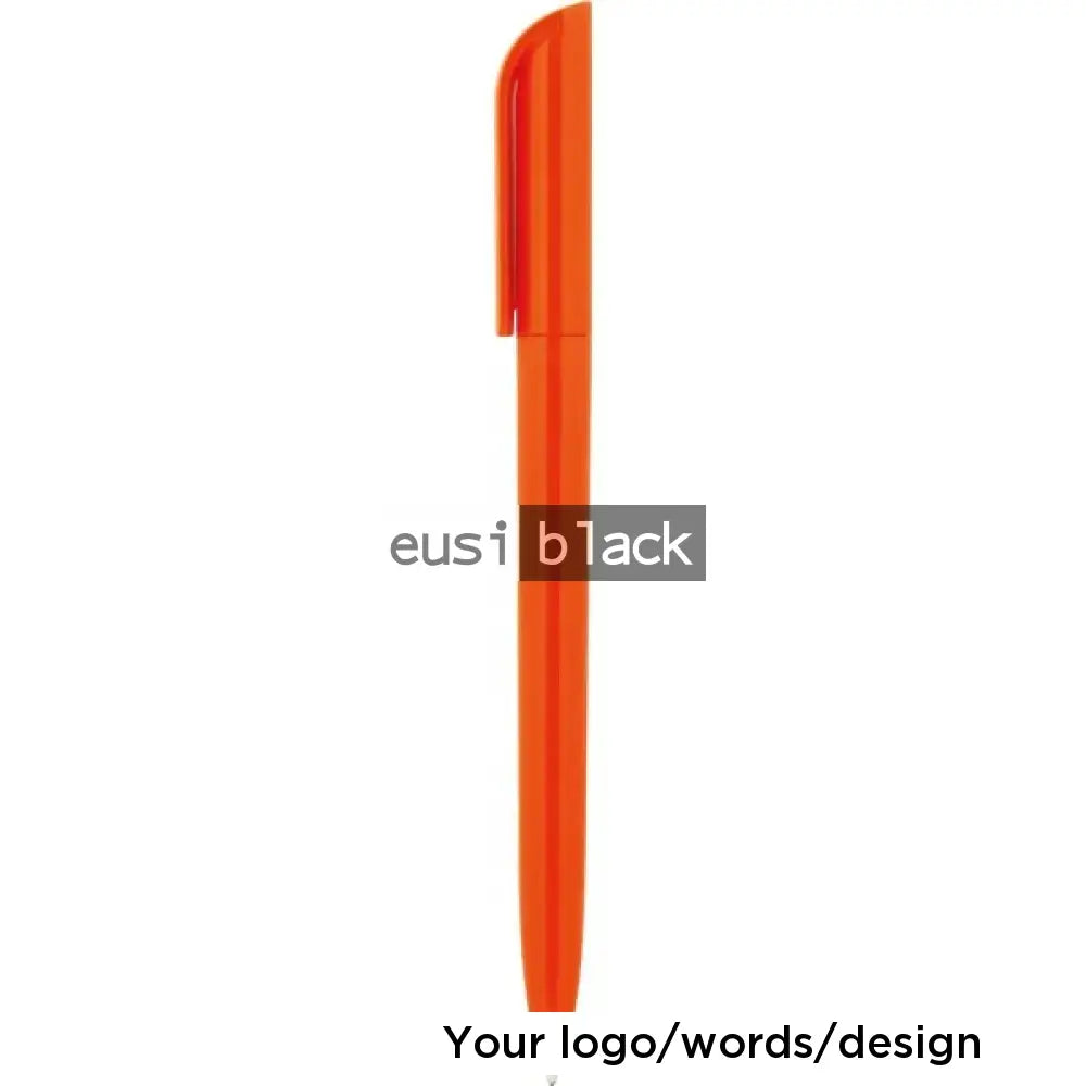 Clipped plastic click pen Red