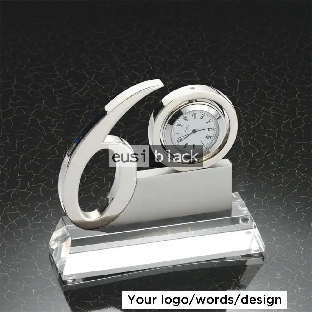 Clock On Number Crystal Award 60