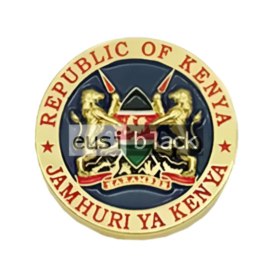 Kenya’s coat of arms lapel pin Round