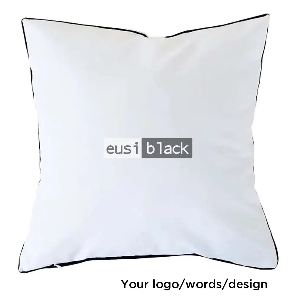 Colored lining throw pillow Black / Case only