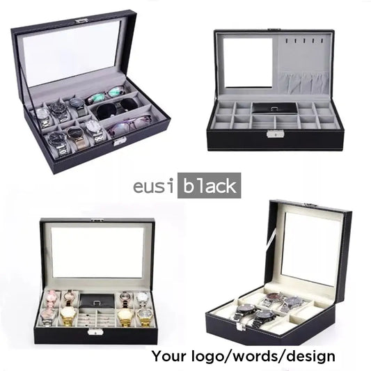 Combined Leather Watch Organizers