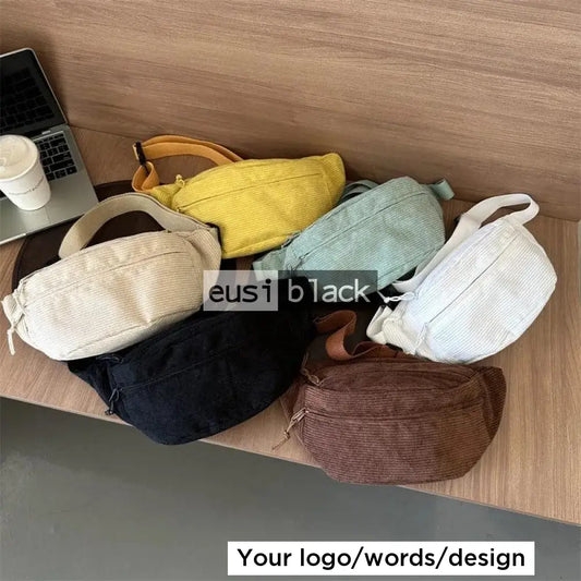 Corduroy waist belt bag