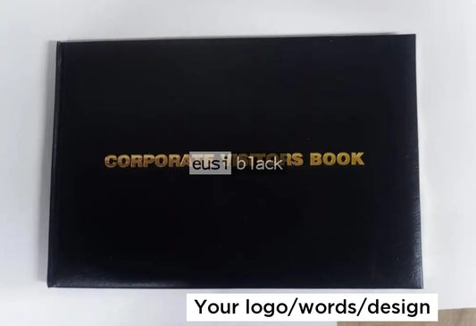 Corporate visitors’ guest book - A4 - Black