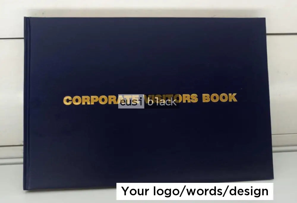 Corporate visitors’ guest book - A4 - Navy blue