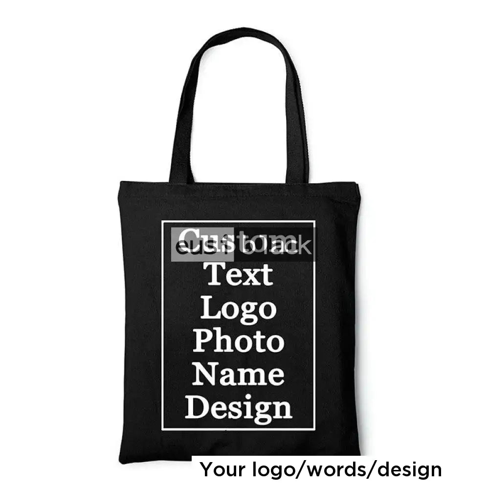 Cotton canvas tote bag Black