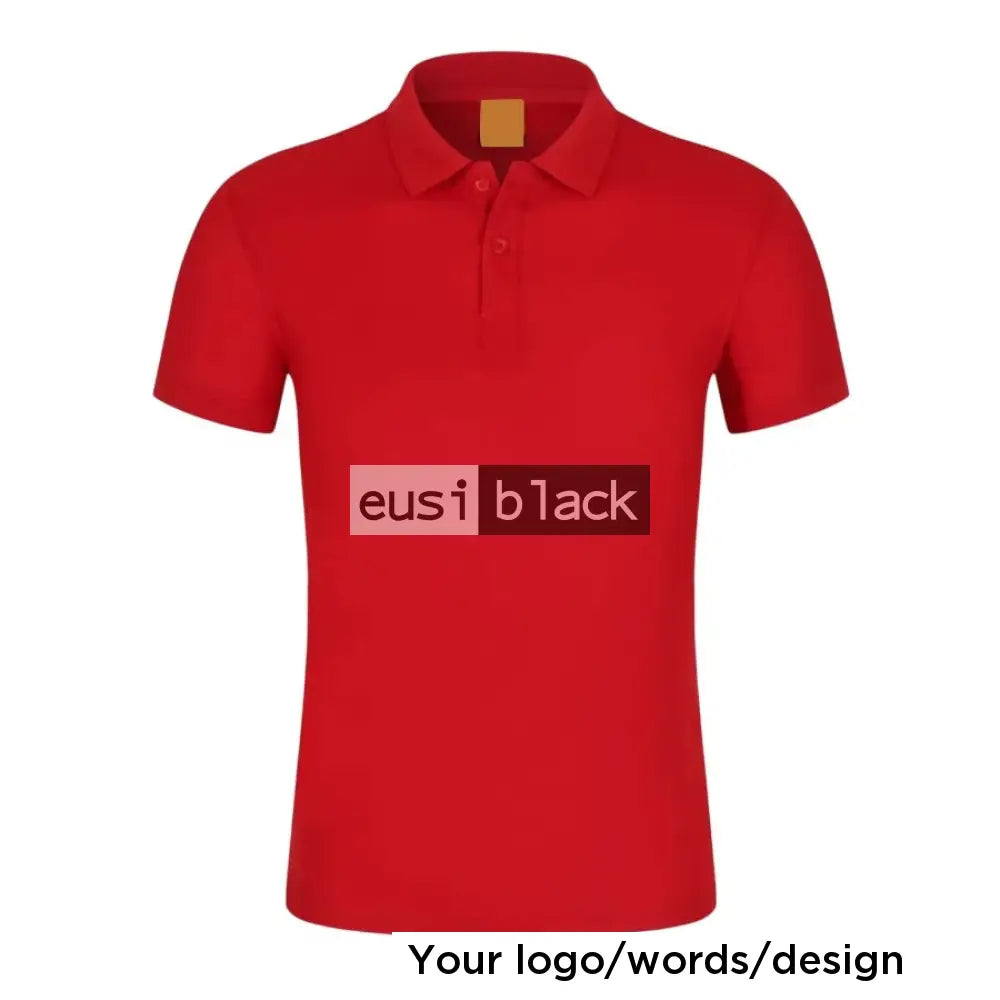 Cotton polyester patterned polo shirt Red / S