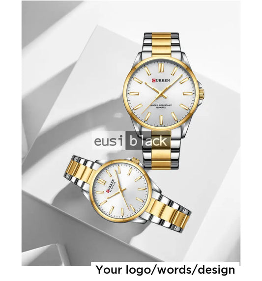 Couple’s two tone metallic watches Gold