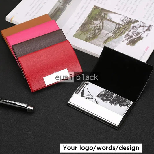 Curved business card holder