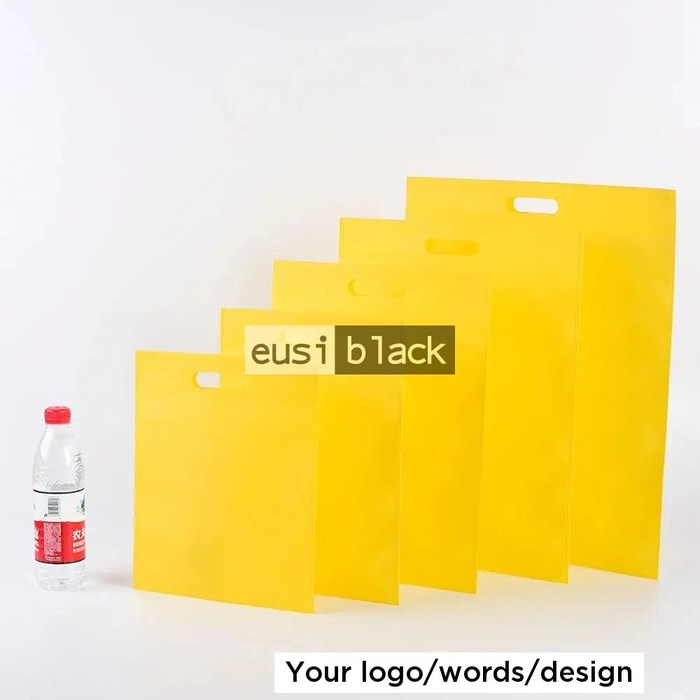 Flat non-woven carrier bag Yellow / A5