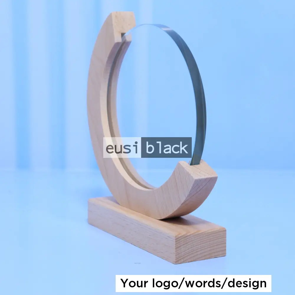Detachable round crystal award - Crescent