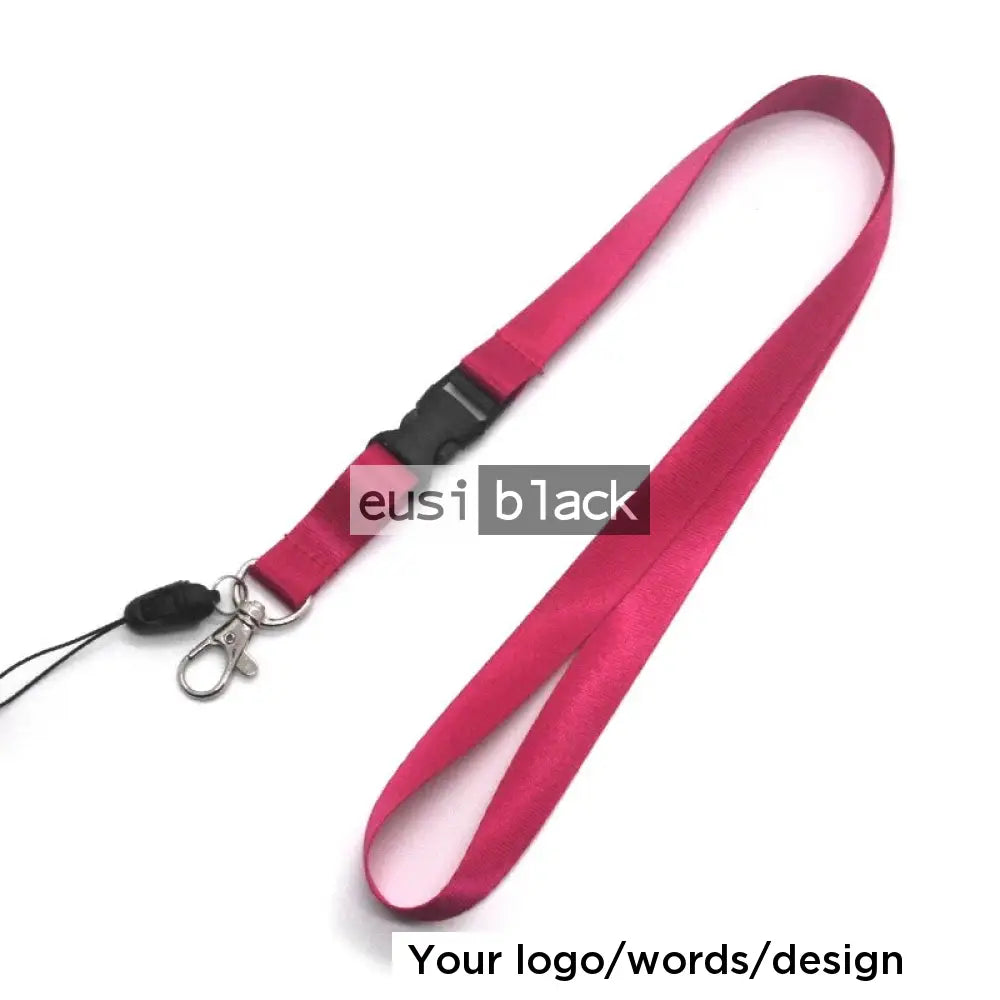 Detacheable 3 part lanyard Purple / Soft silk