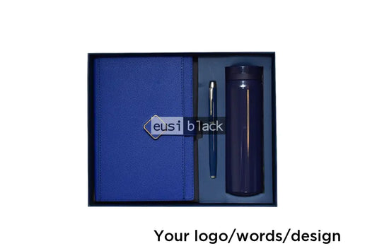 Diamond buckled notebook set - Blue
