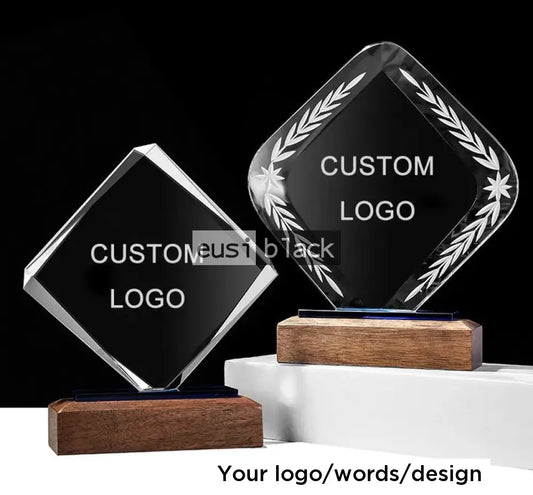 Diamond Crystal Award Wooden Base