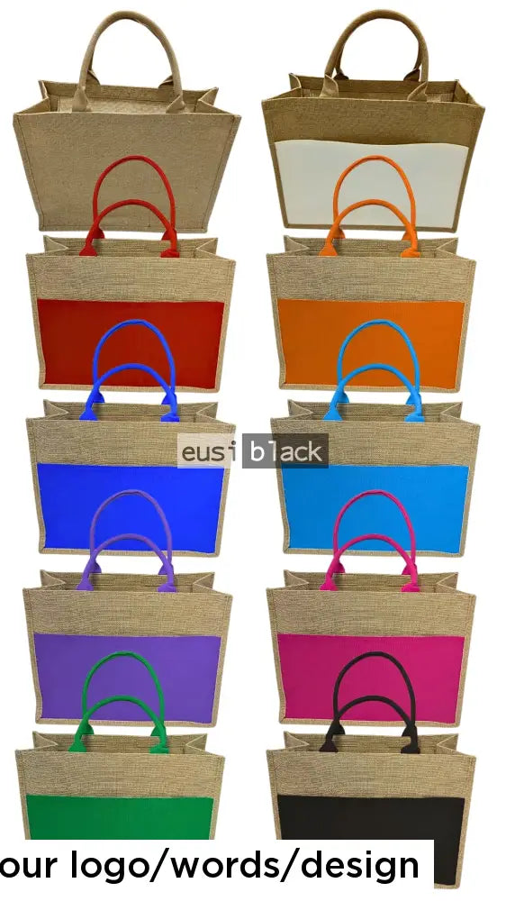 Double layered zipped jute bag Pink / A4 portrait