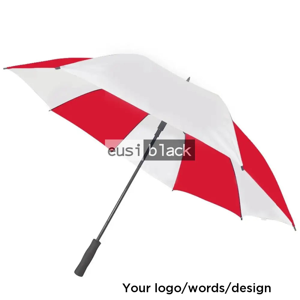 Dual colored large umbrella Red / 2 panel customization