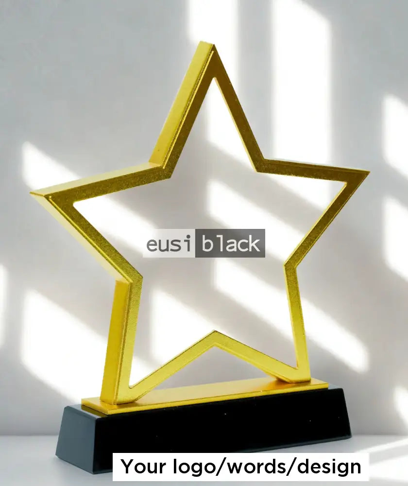 Edged 5 star crystal award