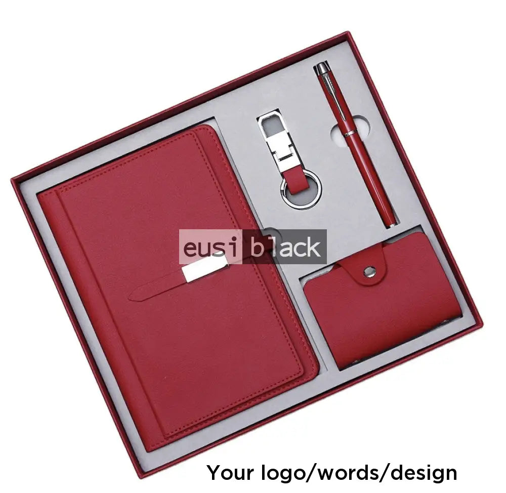 Executive Four part hamper set - A6 - Red