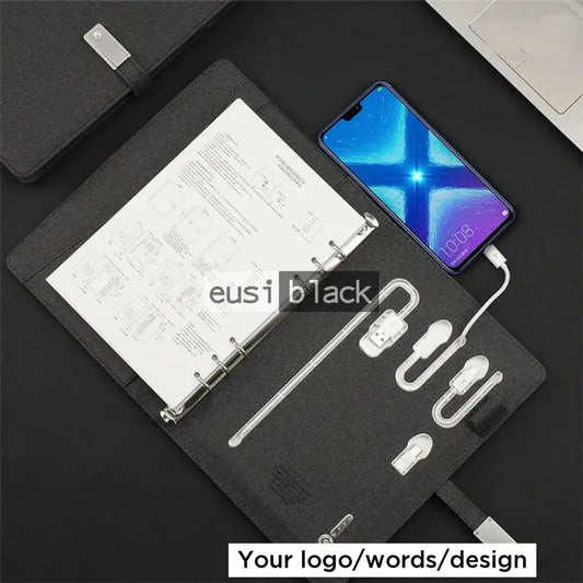Executive inbuilt power bank notebook