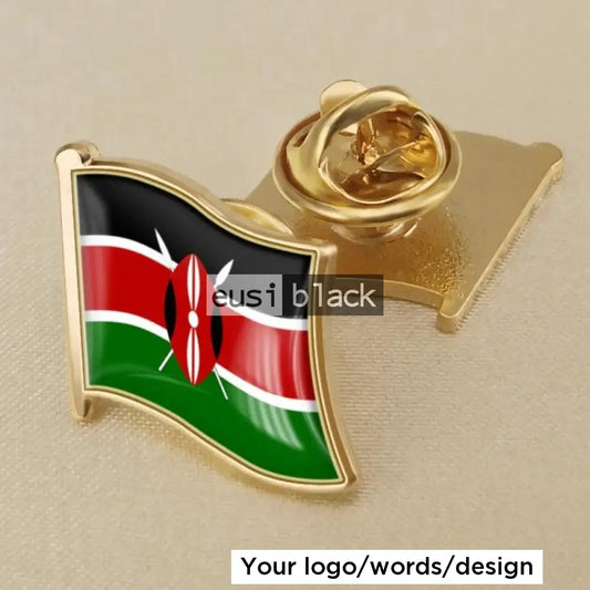 Flag Shaped Lapel Pin Butterfly