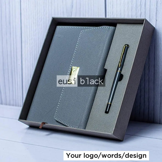 Flipped cover notebook set | A5 Black