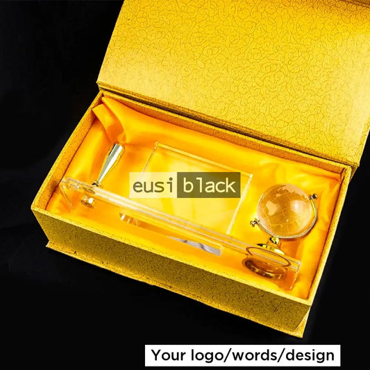 Globe and pen desk organizer