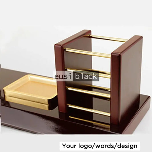 Globe & rack wooden organizer