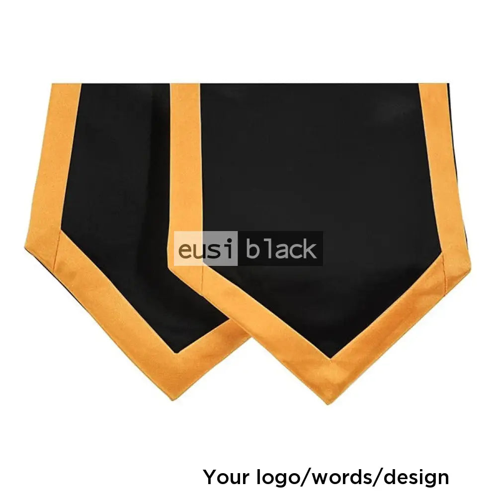 Gold on black graduation stole