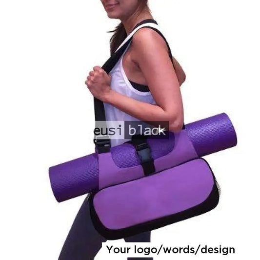 Gym bag with mat slot