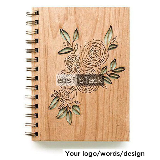 Hardwood cover rustic notebook | A5