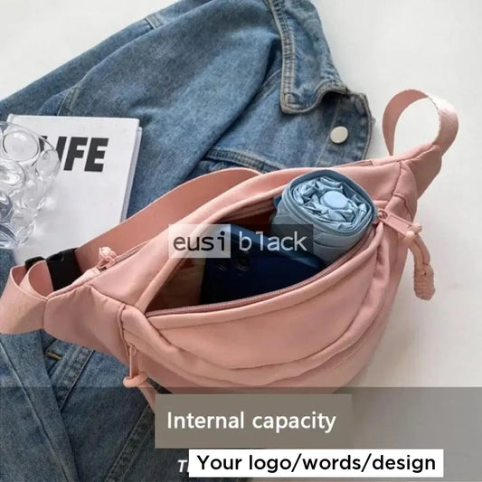 Heavy soft cotton belt bag Pink