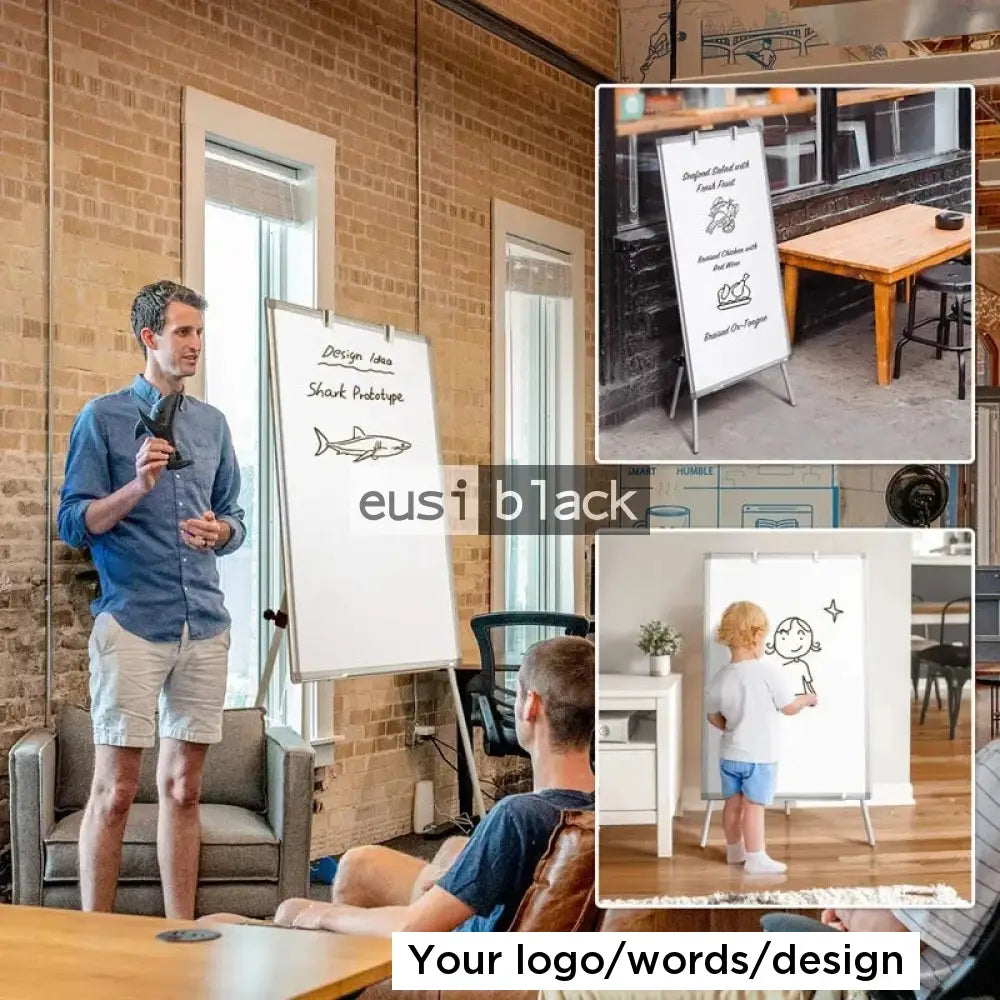 Height adjustable whiteboard 90X60cm