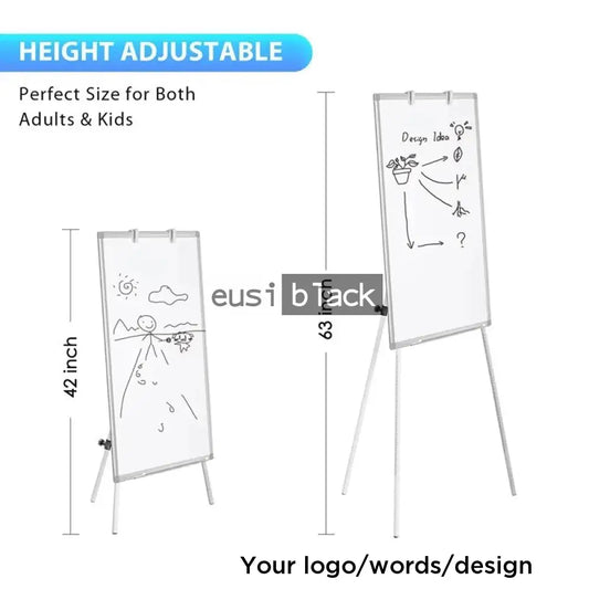 Height adjustable whiteboard 90X60cm