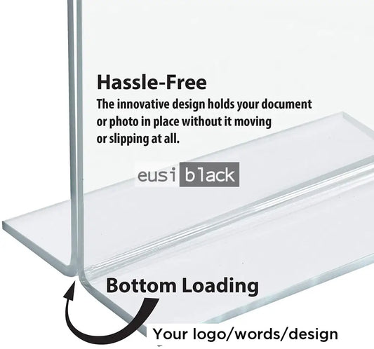 Inverted T acrylic sign holder