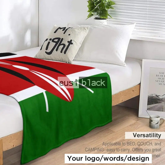 Kenyan Flag Throw Blanket