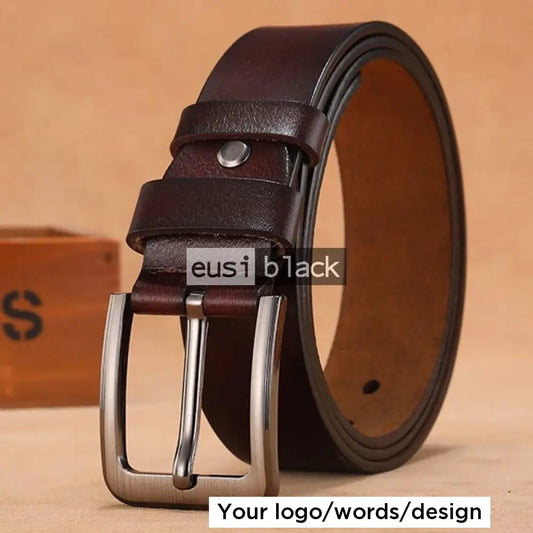 Leather belt for men