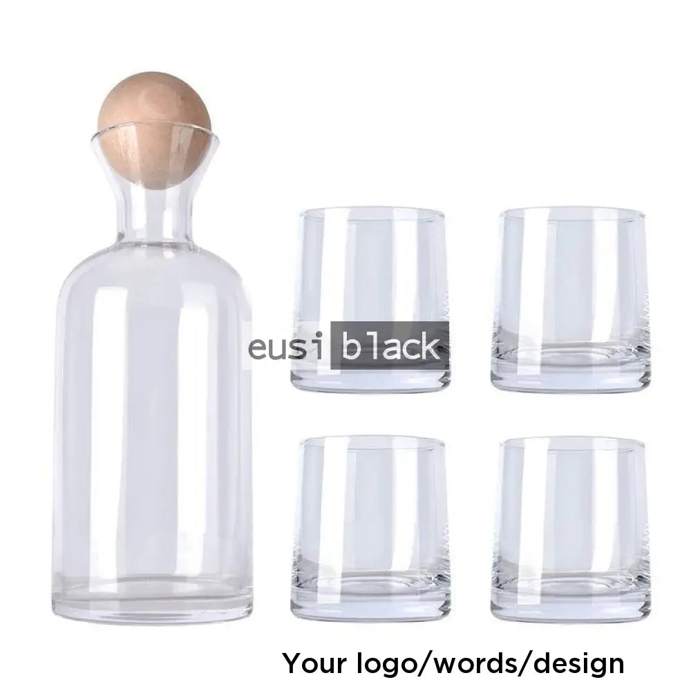 Log ball decanter set Clear