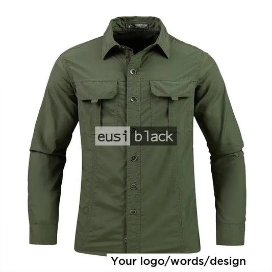 Long sleeved cargo shirt Jungle green / S