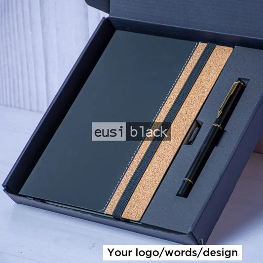 Longitudinal chipped-wood mini set | A5 Black